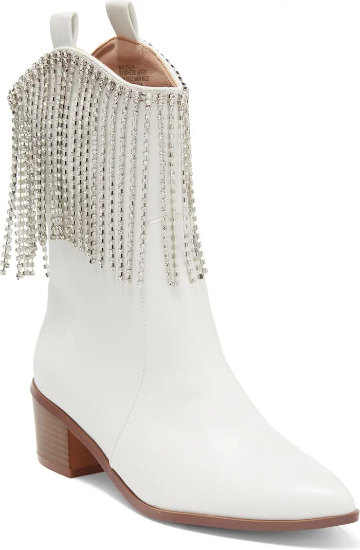 CHASE AND CHLOE Dangle Rhinestone Western Boot | Nordstromrack | Nordstrom Rack