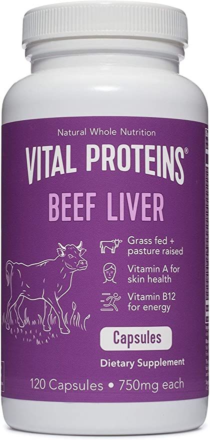 Vital Proteins Pasture-raised, Grass-fed Beef Liver Capsules 120 count | Amazon (CA)