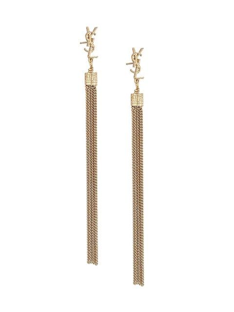 Saint Laurent LouLou Chain Tassel Earrings | Saks Fifth Avenue