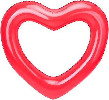 MoKo Inflatable Swim Ring for Kids Adults, 120cm Diameter Heart Shaped Summer Swimming Pool Float... | Amazon (US)