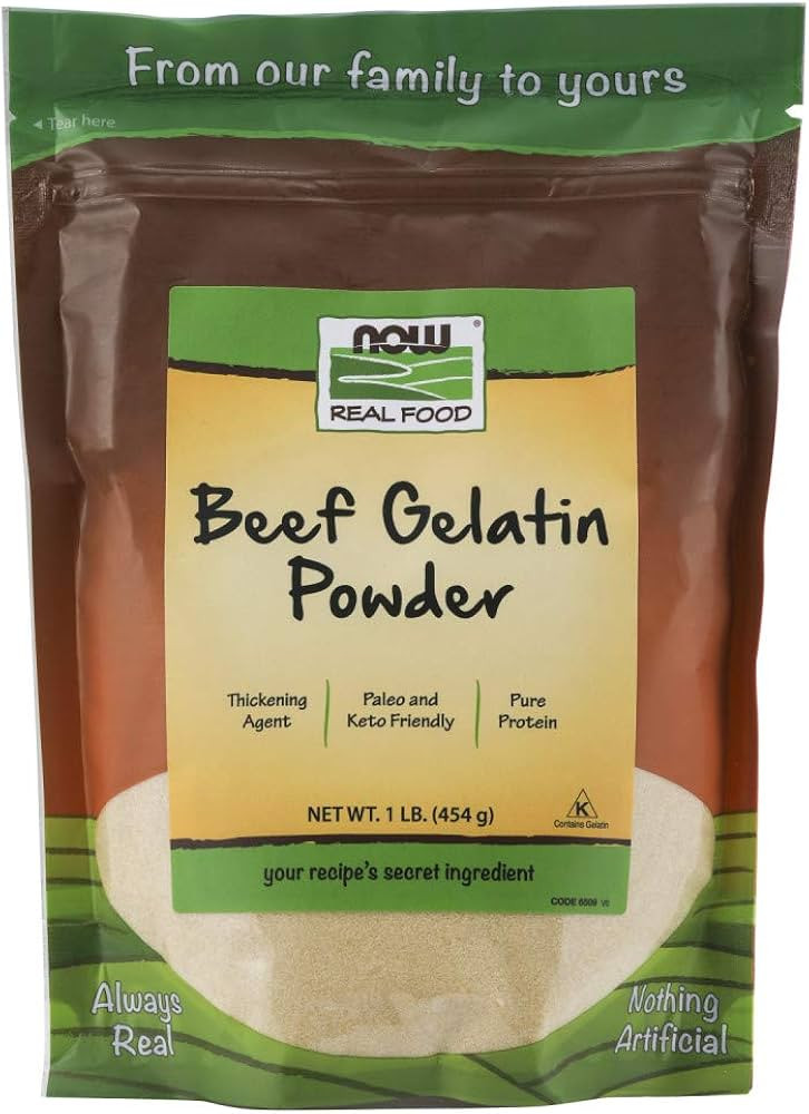 NOW Foods, Beef Gelatin Powder, Natural Thickening Agent, Source of Protein, 1-Pound (Packaging M... | Amazon (US)