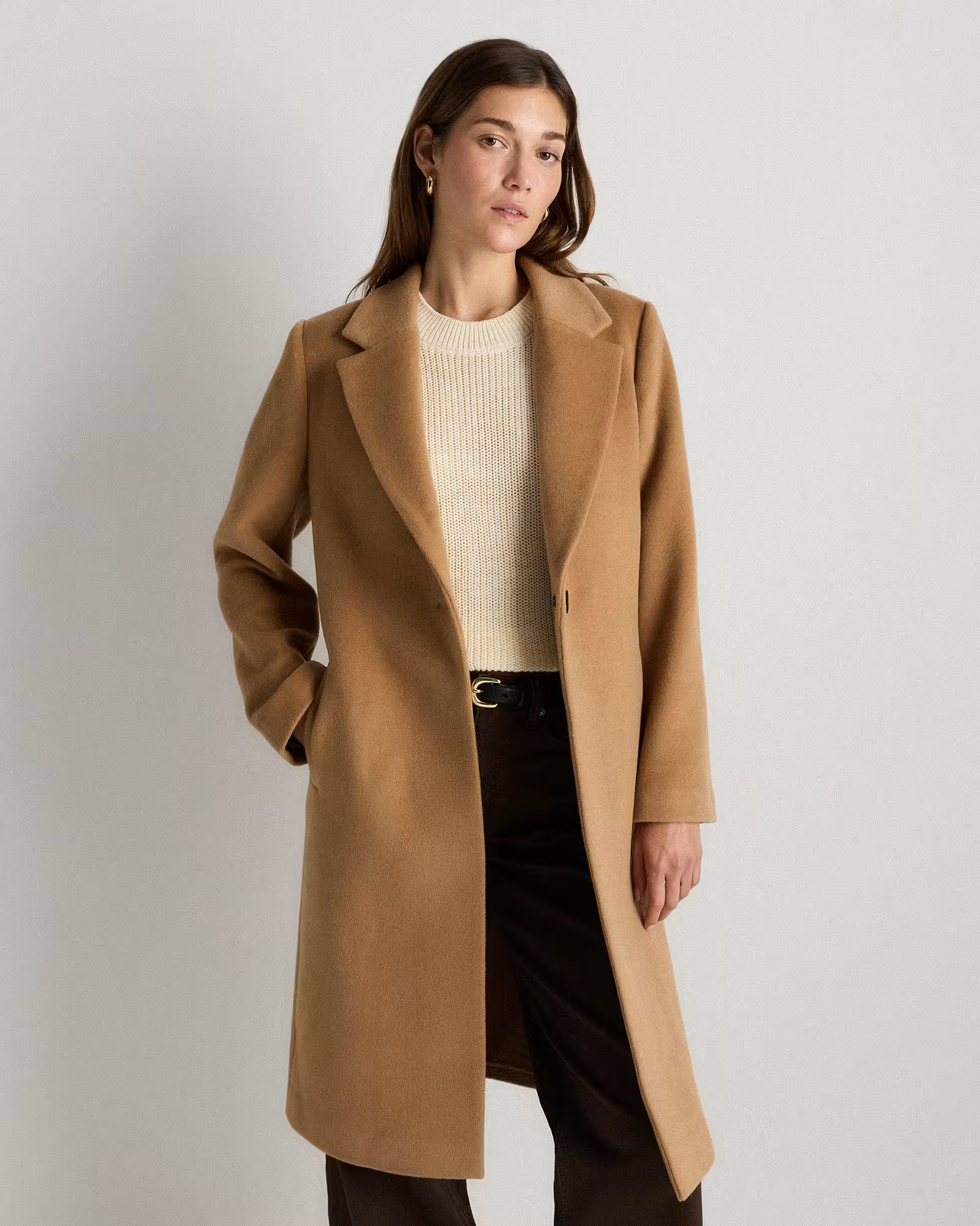 Wool Cashmere Classic Single-Breasted Coat | Quince