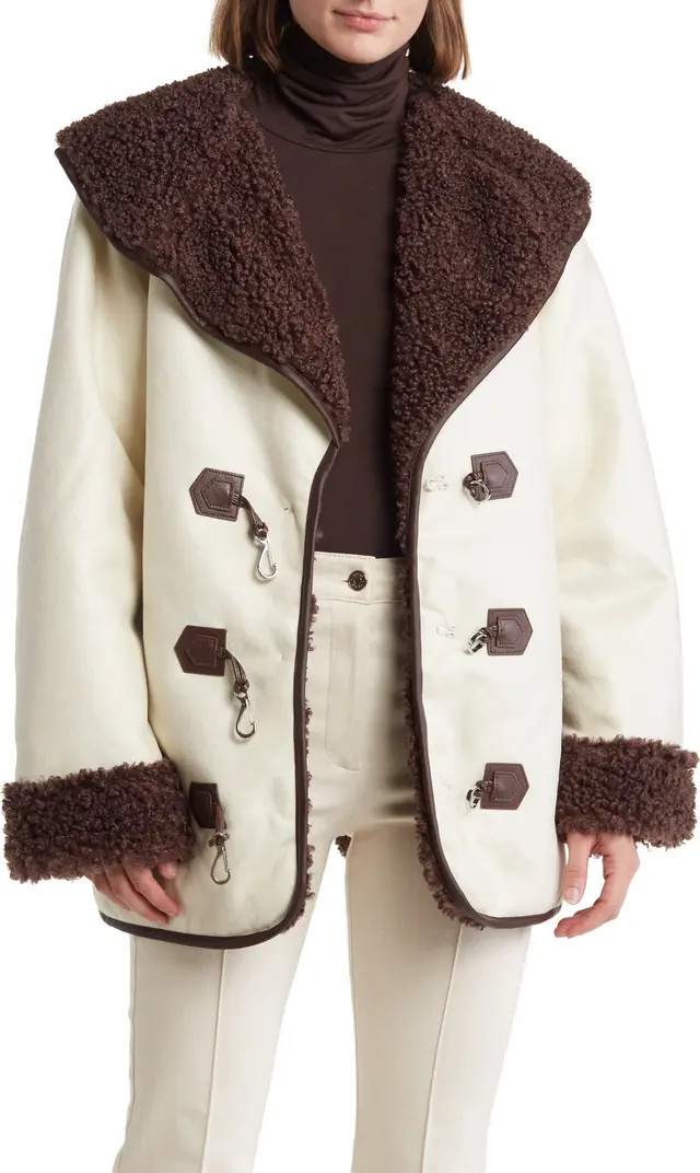 We Wore What Faux Shearling Bonded Toggle Button Jacket | Nordstromrack | Nordstrom Rack