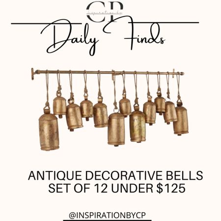 Antique Decorative Bells SET
Brass bells, home decor, decorative bells, Christmas decor 

#LTKSale #LTKhome #LTKSeasonal