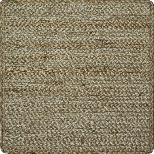 Better Homes & Gardens Jute Braid 14" Natural Color Square Table Place Mat - Walmart.com | Walmart (US)