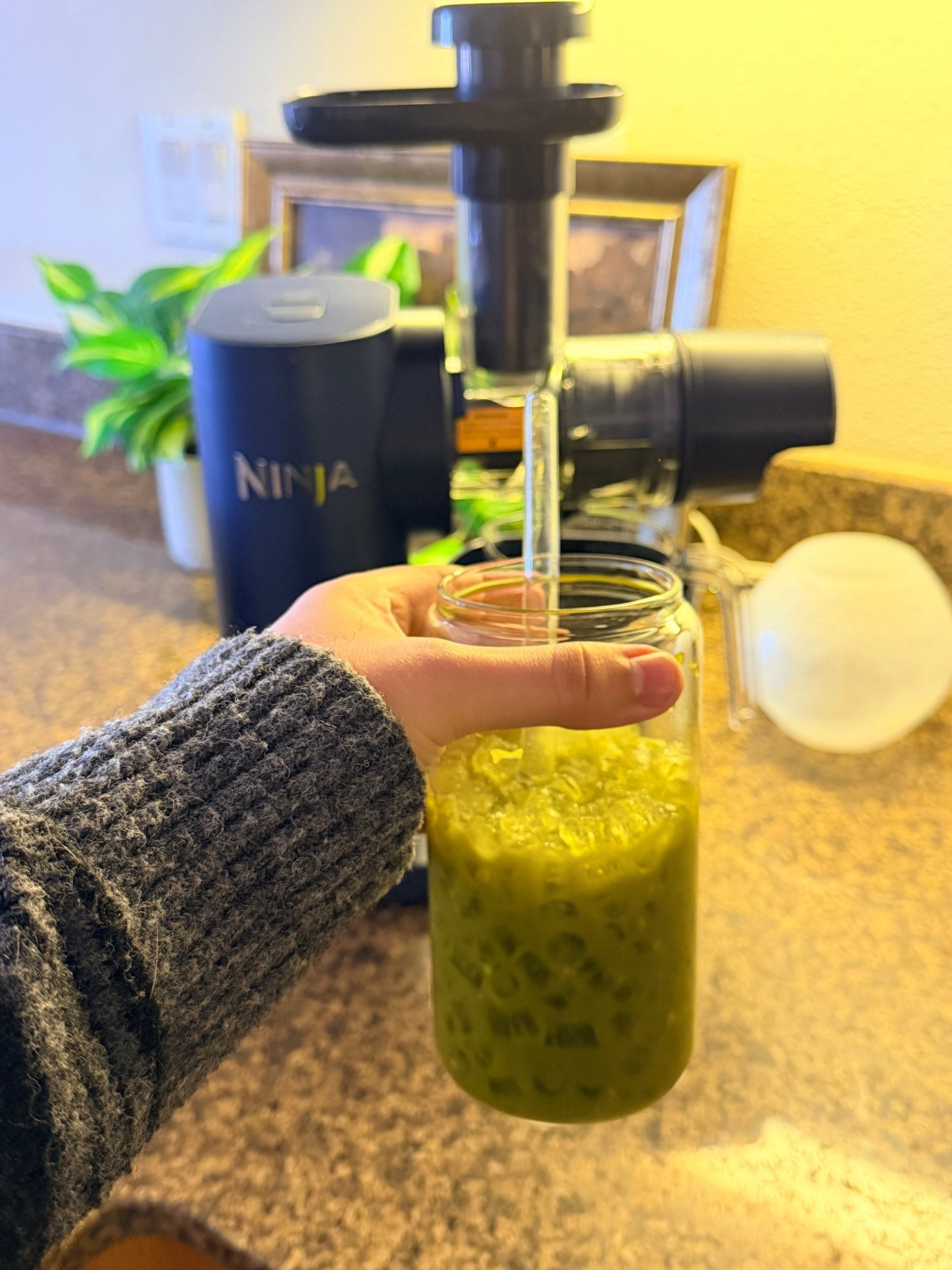 I use this Ninja juicer almost every day — it’s one of those “I didn’t know I needed this” things that turned into a favorite 🤍
Fresh juice just feels like the easiest way to do something good for my body in a busy season.

My go-to juice combo:
Pineapple • Spinach • Apple • Turmeric root • Ginger root 🍍🌿
Sweet, fresh, and a tiny bit spicy — so good.

#LTKfinds #LTKwellness #healthyhome #cleanhabits #realmomlife

#LTKmomlife #LTKfoodie #LTKfitnessgoals