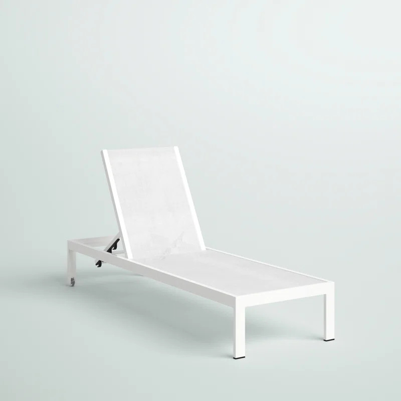 Aynura Outdoor Powder Coated Aluminum Chaise Lounge | Wayfair North America