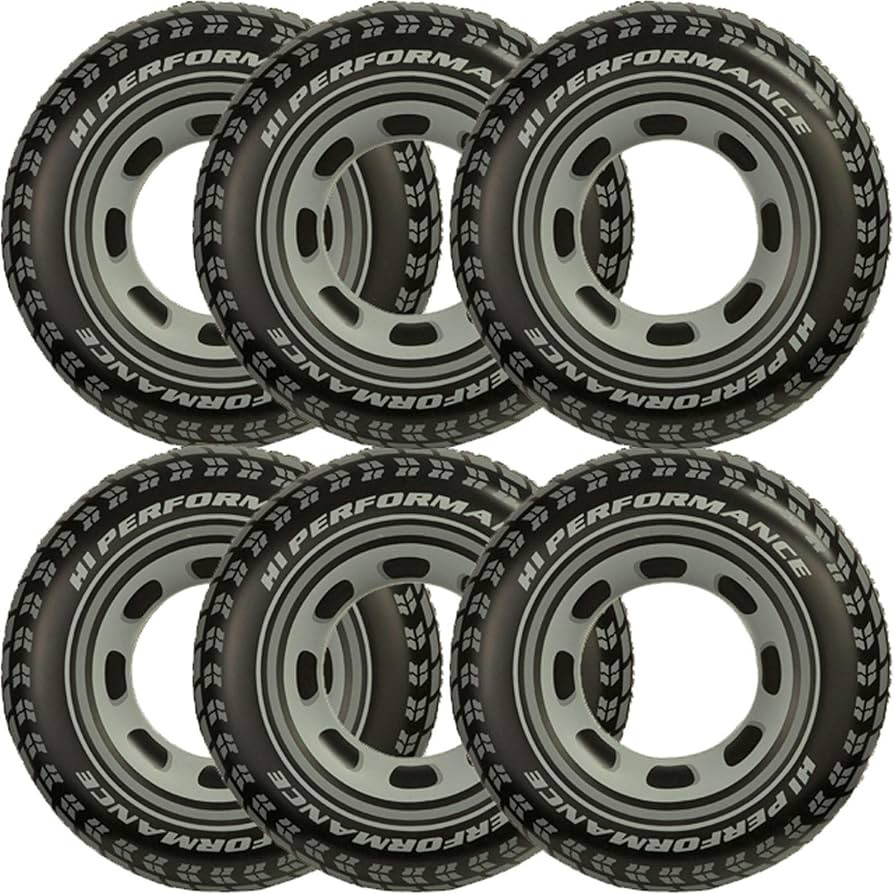 Intex Inflatable 36" Giant Tire Tubes for Swimming Pool/Lake/Ocean (6 Pack) | Amazon (US)