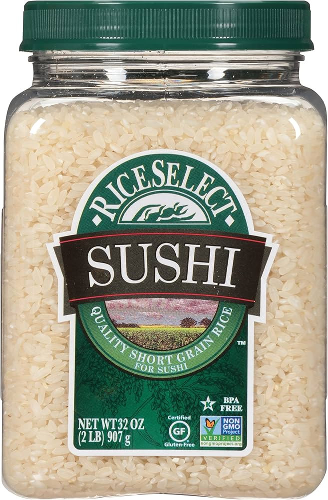 RiceSelect Sushi Rice for Sushi and Japanese Food, Premium Gluten-Free Short-Grain Rice, Non-GMO,... | Amazon (US)