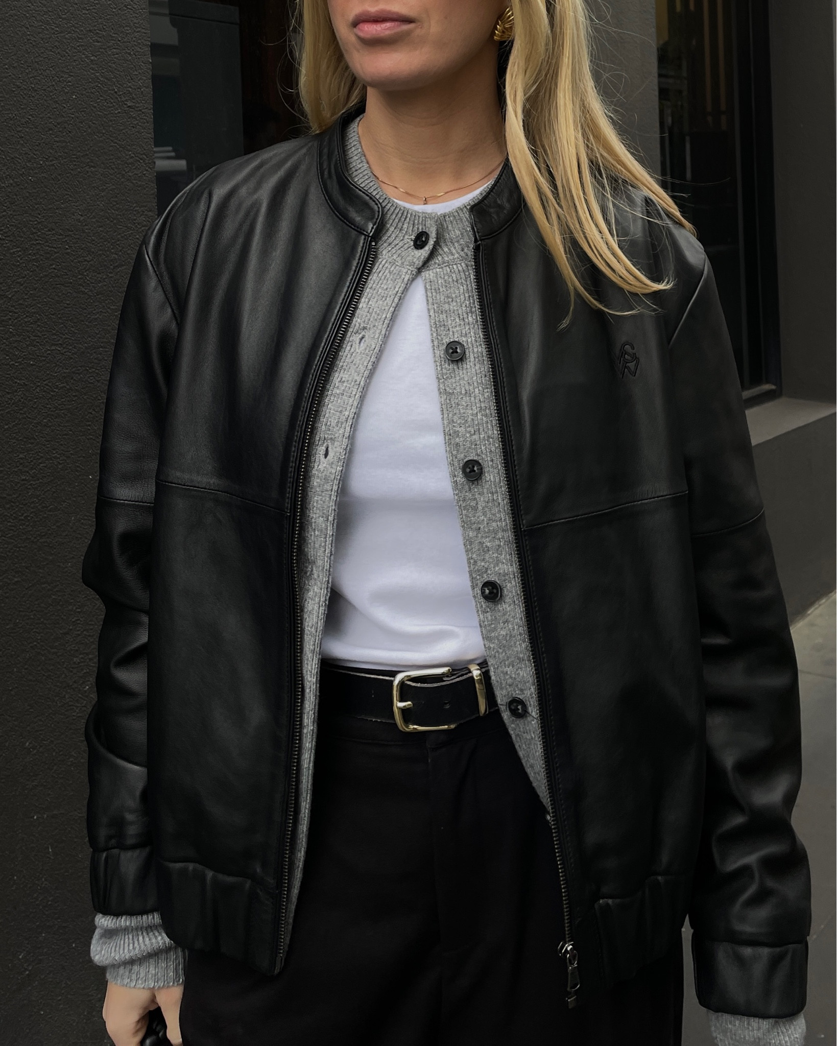 Layering 🏁 black leather jacket, grey cardigan, black trousers and belt. Winter is for the monochromatic 

#LTKaustralia #LTKwinter #LTKnewzealand