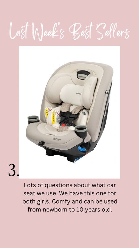 Lots of questions about what car seat we use. We have this one for both girls. Comfy and can be used from newborn to 10 years old.

#LTKbaby #LTKhome #LTKtravel