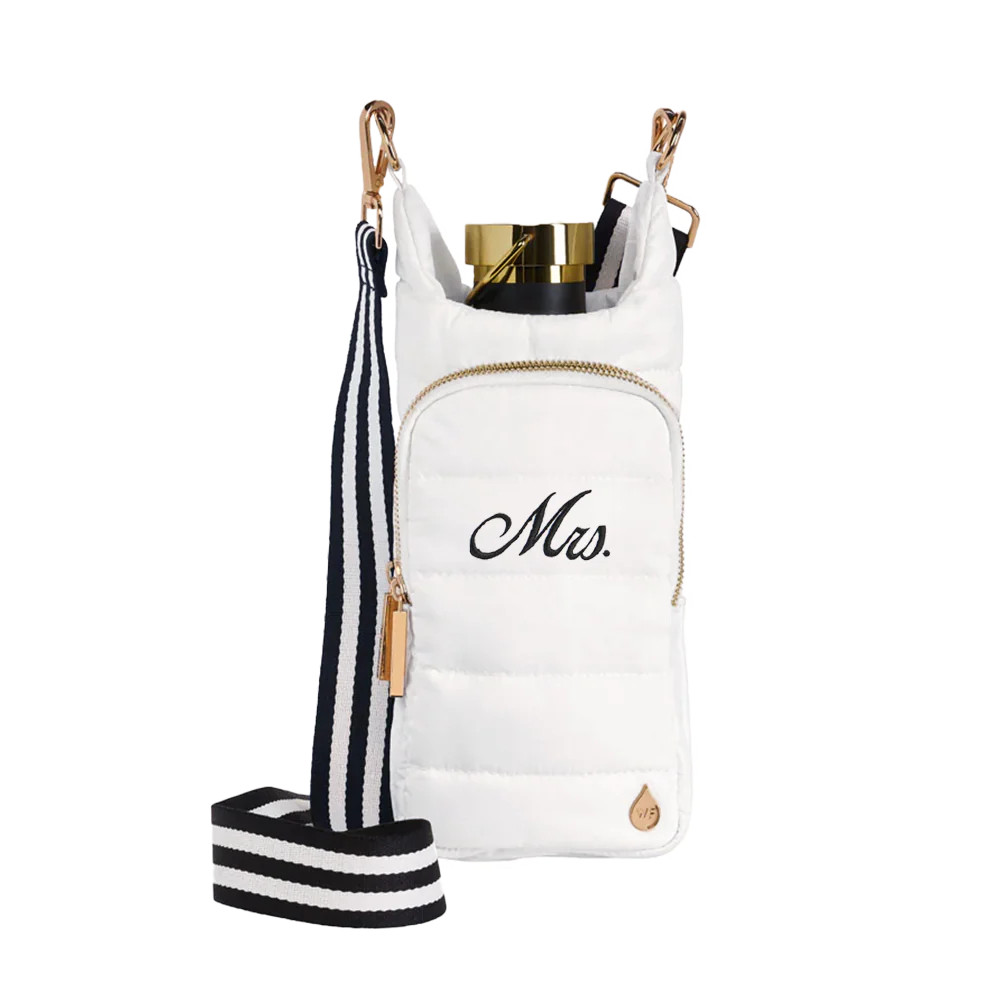 For the Bride-White Ripstop HydroBag\u00ae Monogrammed with "Mrs." | WanderFull 