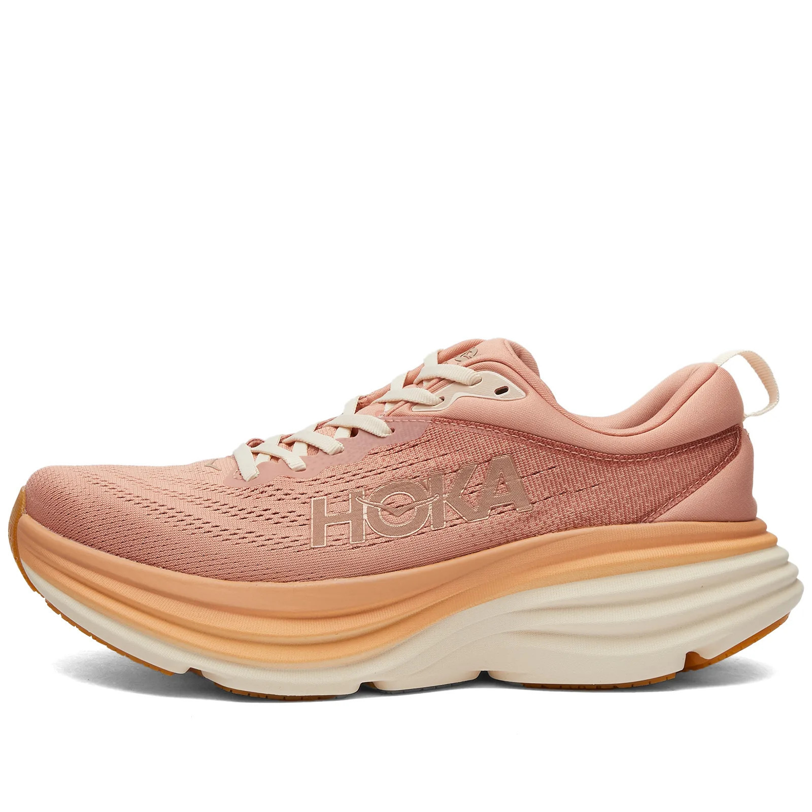 HOKA ONE ONE Women's Bondi 8 Sneakers in Sandstone/Cream, Size UK 4 | END. Clothing