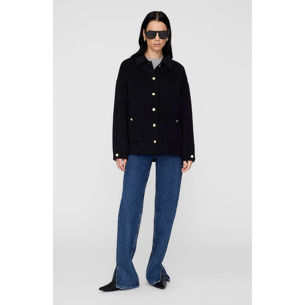 ANINE BING Luca Cashmere Blend Jacket in Black at Nordstrom, Size Medium | Nordstrom