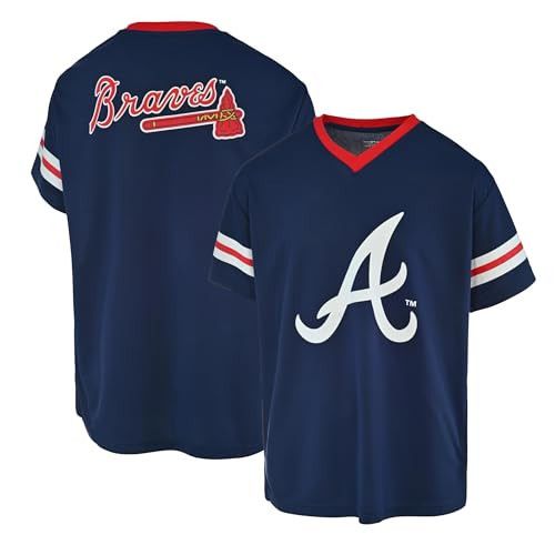 MLB Kids Youth 4-20 Official Primary Logo Ballpark Team Jersey (US, Numeric, 10, 12, Regular, Atlanta Braves - Navy) | Amazon (US)