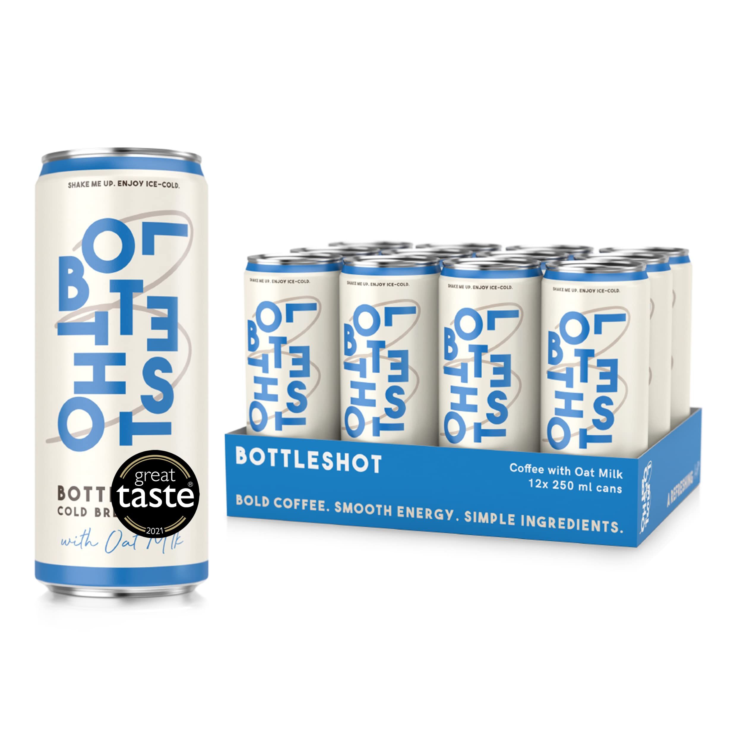 Bottleshot - 12 cans of Award-Winning Oat Milk Iced Coffee | Amazon (UK)