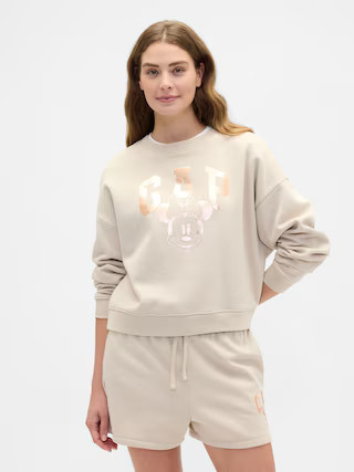 Gap × Disney Minnie Mouse Oversized Logo Sweatshirt | Gap Factory