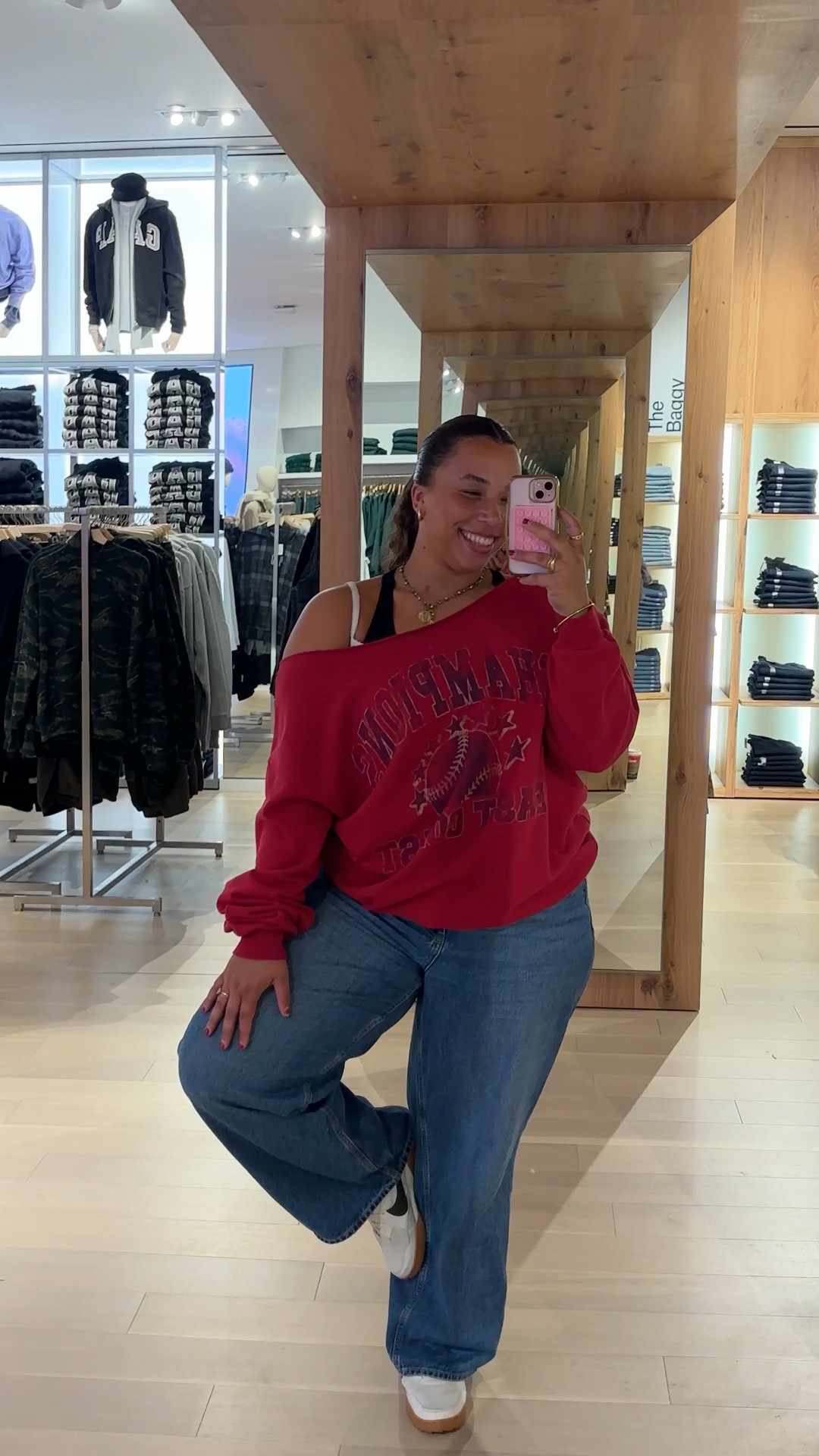 wearing a size 16/xl !! 🤍🤍🤍 linked similar options for the sweater ✨

#LTKMidsize #LTKPlusSize #LTKootd