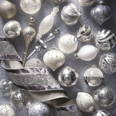 Icy Opulence 40-piece Ornament Collection | Frontgate