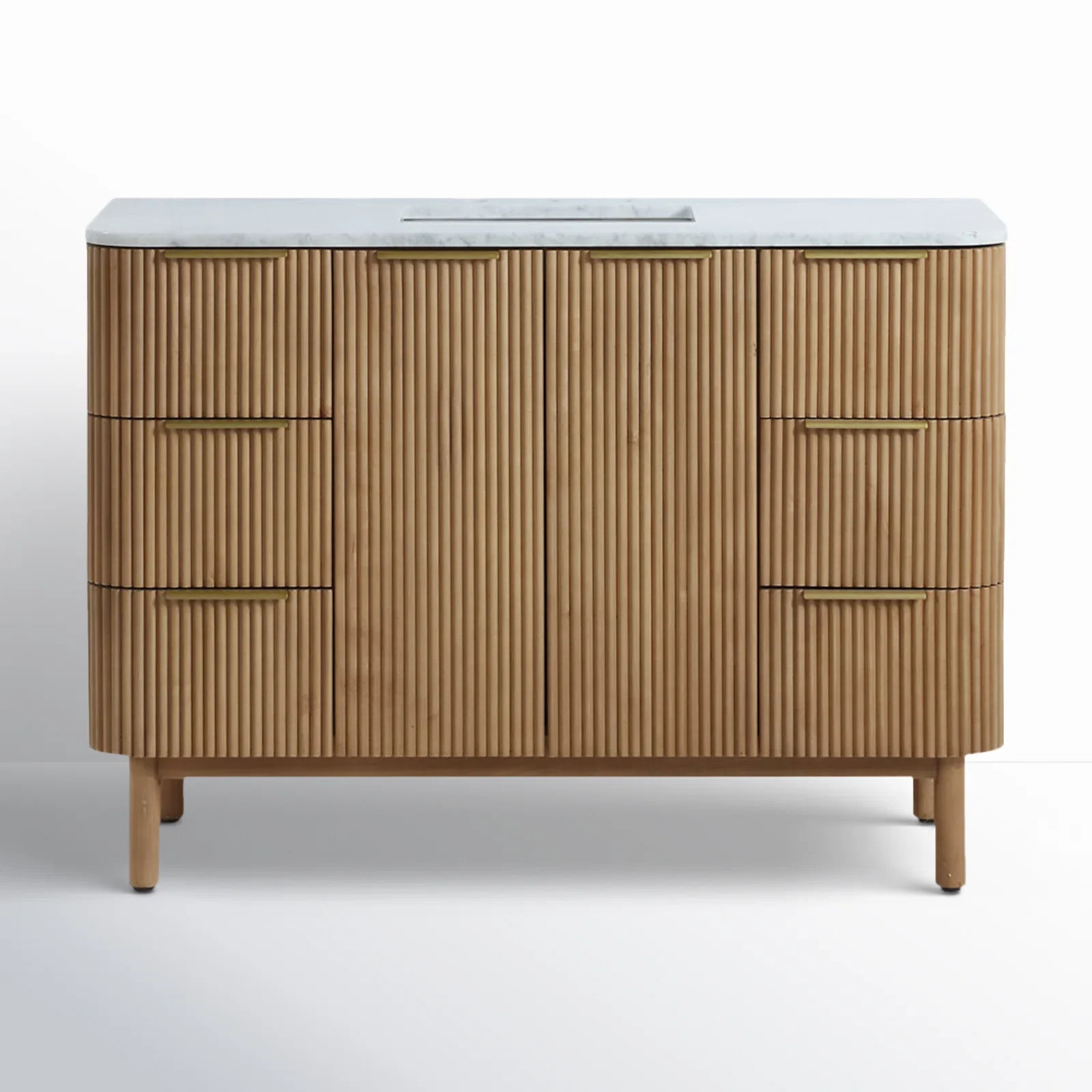 Nova 48" Marble Top Single Sink Vanity | Wayfair North America