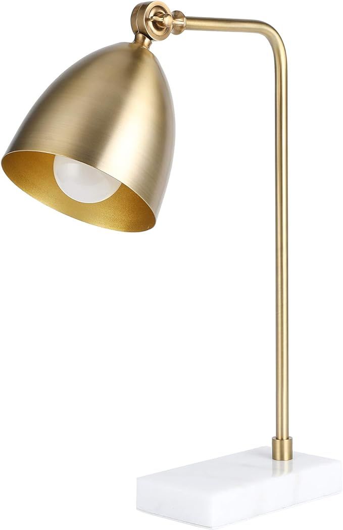 Gold Desk Lamp with LED Bulb Adjustable, Antique Brass Metal Table Lamp Marble Base, Mid Century ... | Amazon (US)