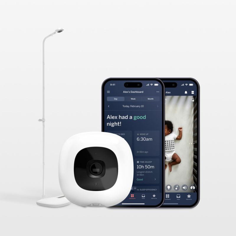 Nanit Pro Smart HD Split Screen Baby Monitor with Floor Stand + Reviews | Crate & Kids | Crate & Barrel