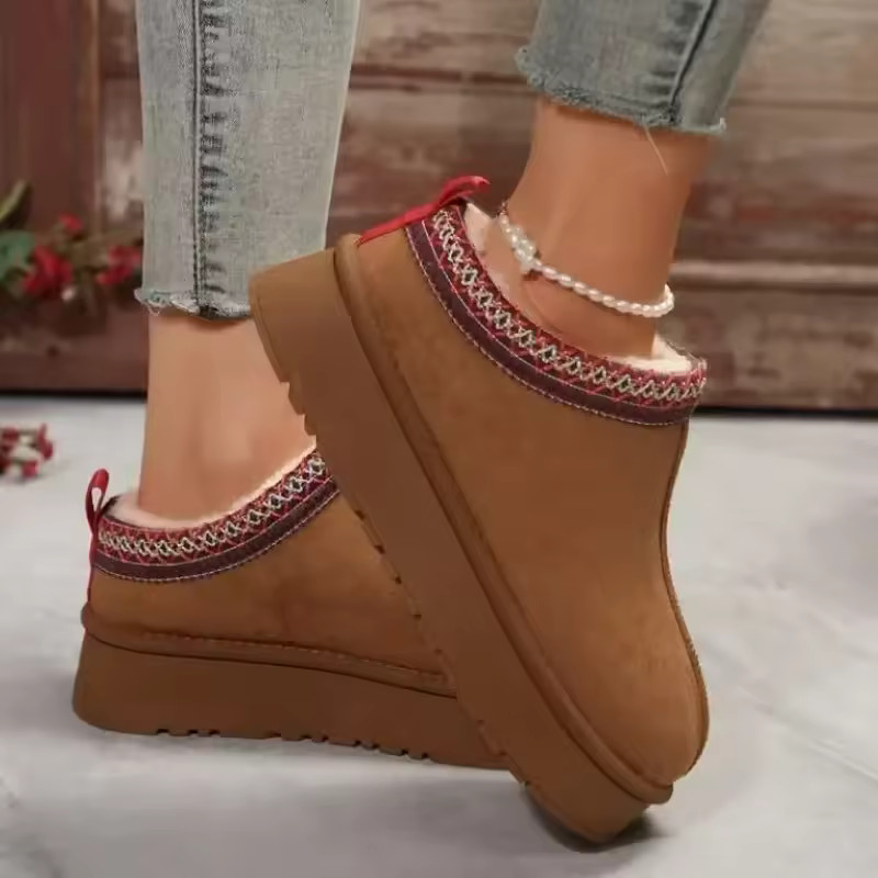 Chelsea Ankle Snow Boots Women Winter New Brand Fur Short Plush Warm Flats Slippers Platform Shoe... | AliExpress (US)