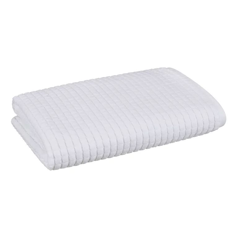 Hotel Style Egyptian Cotton Bath Coordinate Towel, Arctic White | Walmart (US)