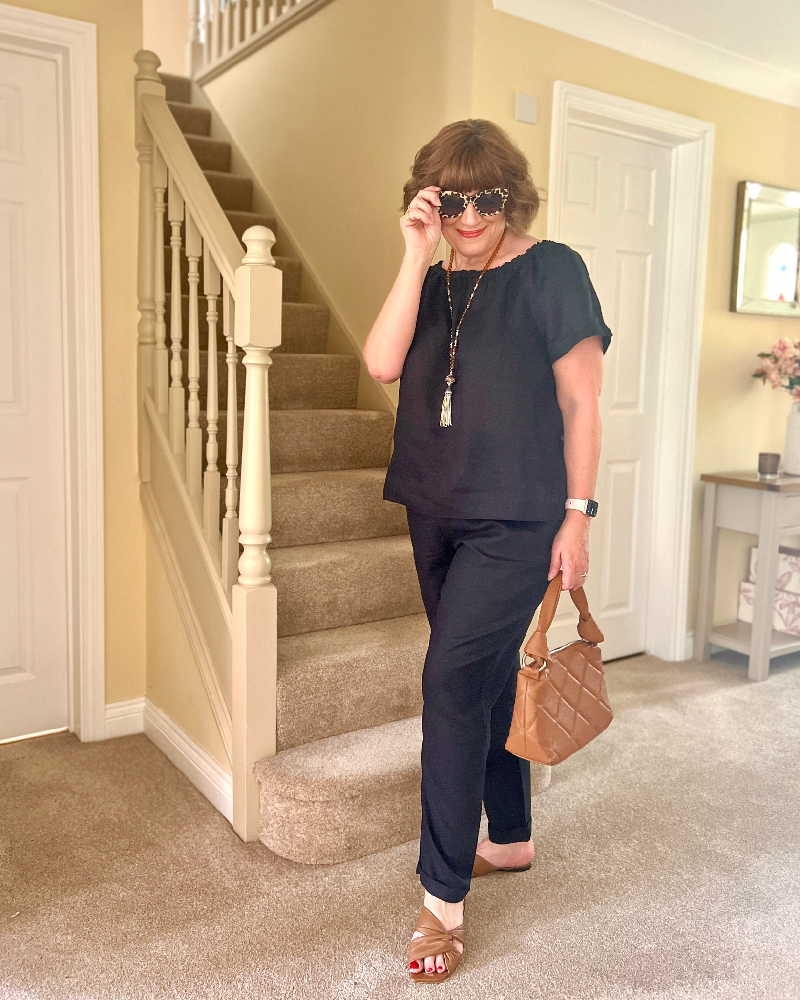 Summer weekend outfit in beautiful quality European linen. Easy to dress down casually or a little smarter with tan accessories and a pair of animal print sunglasses. 

#LTKstyletip #LTKeurope #LTKSeasonal