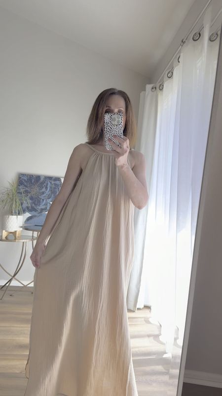 Gauzy maxi dress perfect for summer! Use as beach cover up for pool to party activities on hot summer days. I love a dress that you can wear braless! 

#LTKxTarget #LTKsalealert #LTKover40