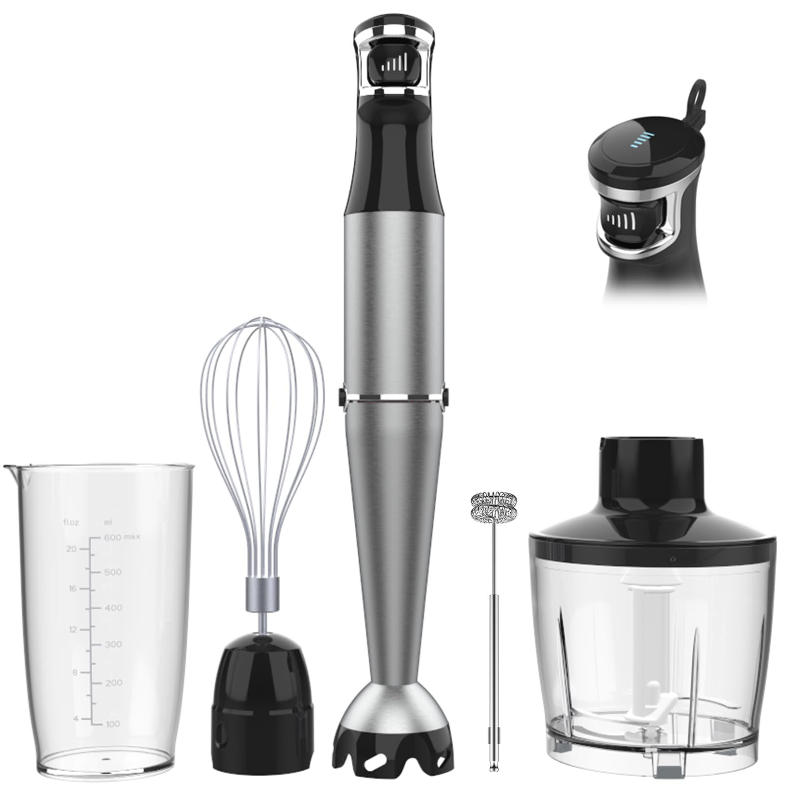 Immersion Blender Handheld Corded Hand Blenders Set 1100W, Trigger Variable Speed 5 in 1 Stick Em... | Amazon (US)