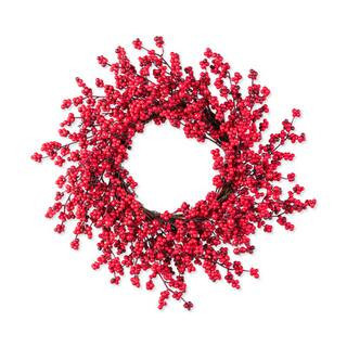 Glitzhome® 25"D Christmas Red Berries Wreath | 25.25" x 6.25" x 25" | Michaels® | Michaels Stores