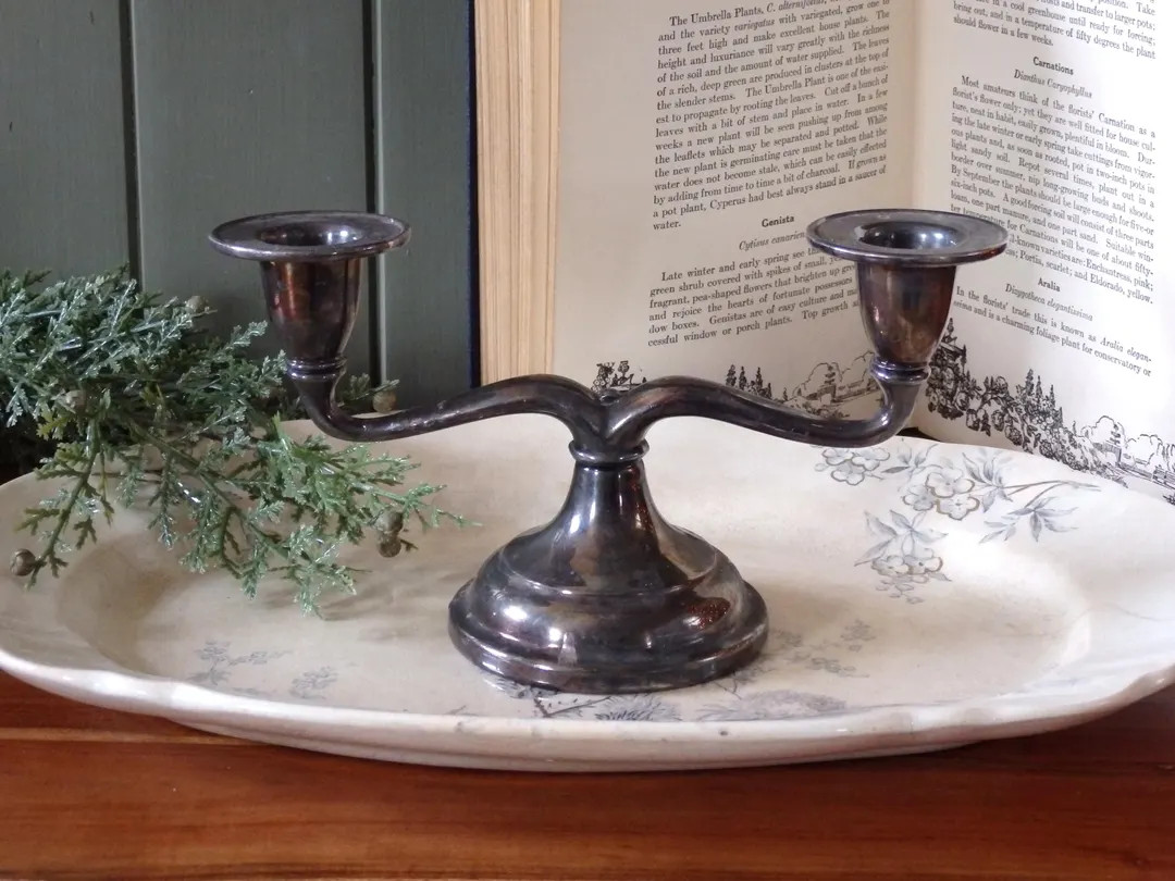 Sheets Rockford Silver Plate Company Candlestick Holder, Tarnished Silver Candelabra - Etsy | Etsy (US)