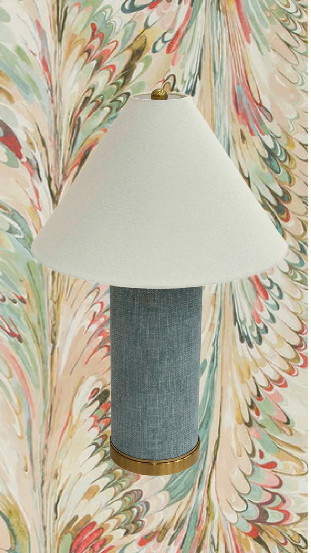Home finds I'm loving! Adore these linen wrapped lamps! They look $$$!