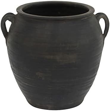 Artissance Home Large Vintage Black Pottery Jar with Two Handles (Size & Color Vary) | Amazon (US)