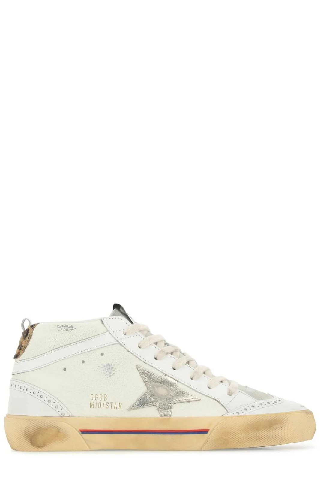 Golden Goose Deluxe Brand Mid-Star Lace-Up Sneakers | Cettire Global