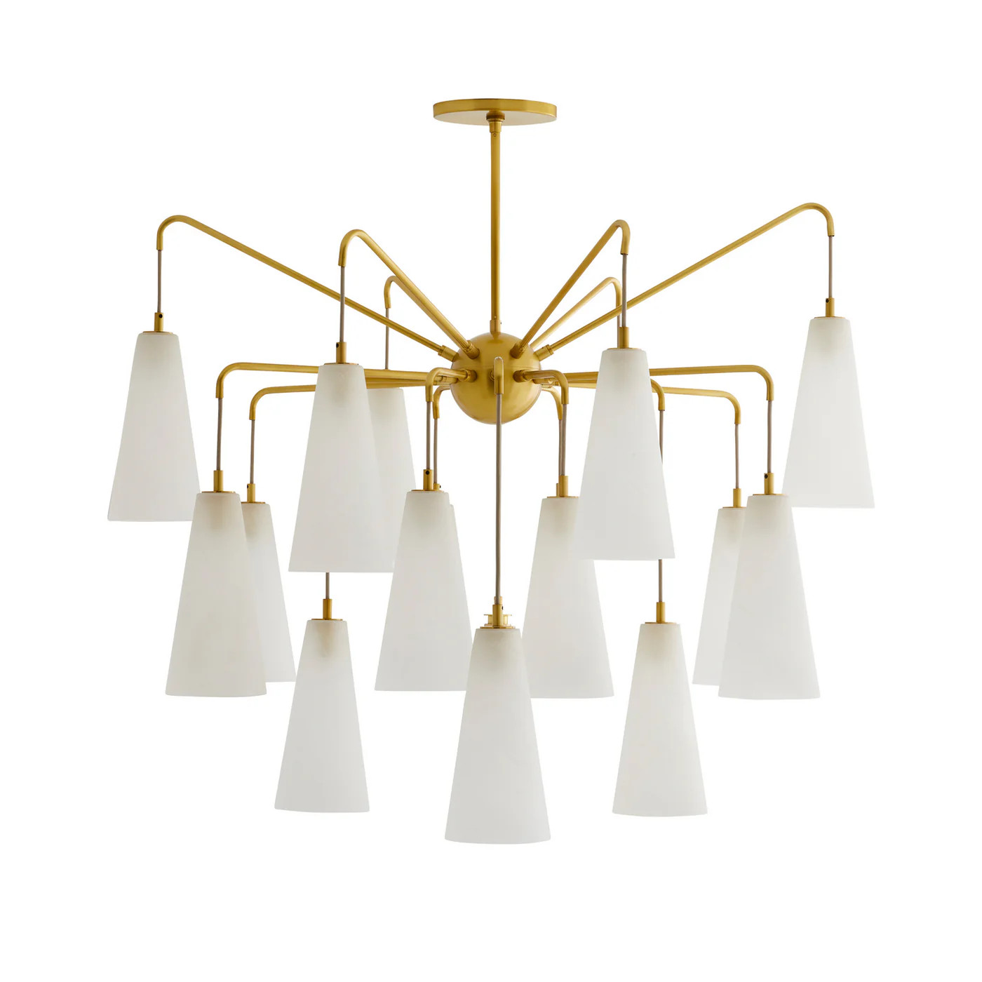 Mika 18 Light Chandelier Opal Swirl | Lighting Design