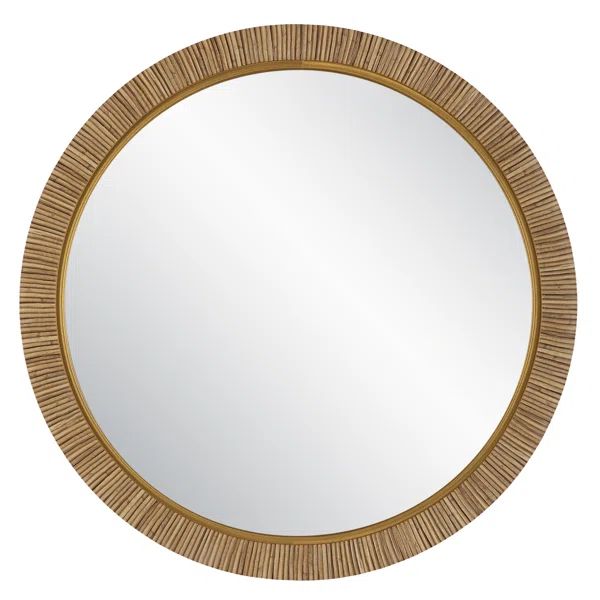 Luciana Faux Rattan Wrap Round Wall Mirror | Wayfair North America