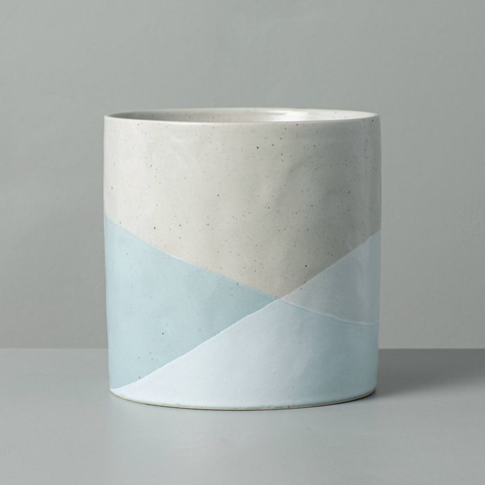 Dipped Stoneware Planter Light Blue/Gray - Hearth & Hand™ with Magnolia | Target