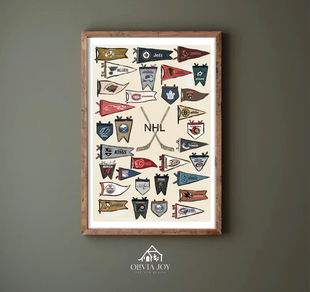 Vintage NHL Poster Print - Etsy | Etsy (US)