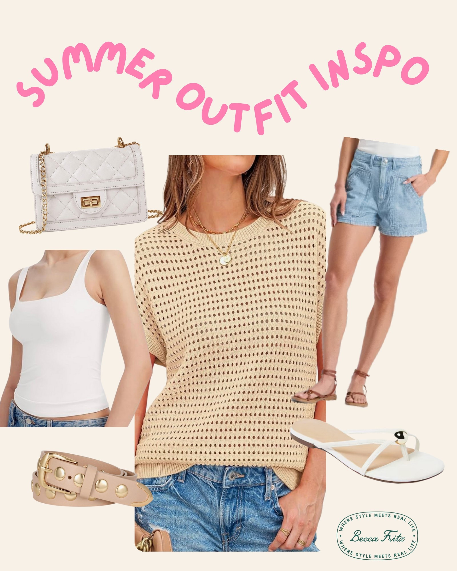 ☀️ SUMMER STYLE INCOMING ☀️
Obsessed with this effortless outfit combo! Breezy knit, chic denim shorts, and neutral accessories that go with everything. Style that looks put-together but feels like a vacation? Yes, please. 🤍 
🔗 All pieces linked ⬇️


#LTKSummerEdit #LTKSaleAlert #LTKFindsUnder50