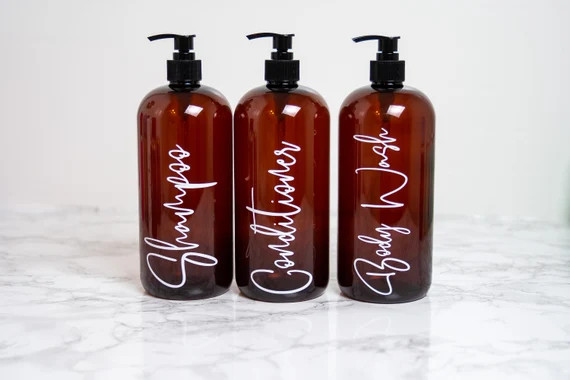 32 oz Shampoo Bottles with Pump Shower Bottles Refillable | Etsy | Etsy (US)
