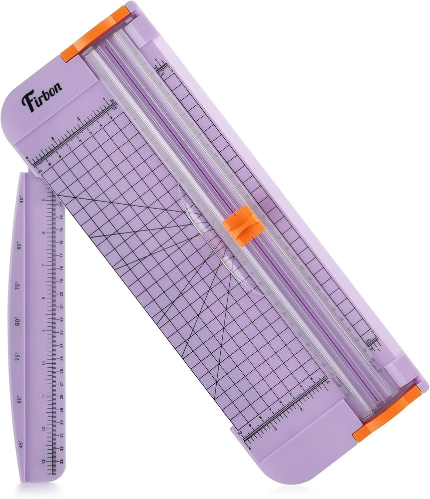 Firbon Purple A4 Paper Cutter, 12 Inch Titanium Straight Paper Trimmer with Side Ruler for Scrapb... | Amazon (US)