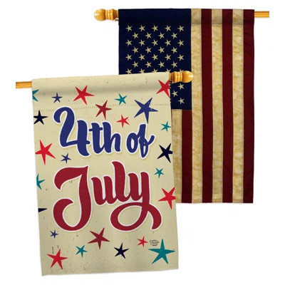 July 4Th 2-Sided Polyester 28 x 40 in. House Flag | Wayfair North America