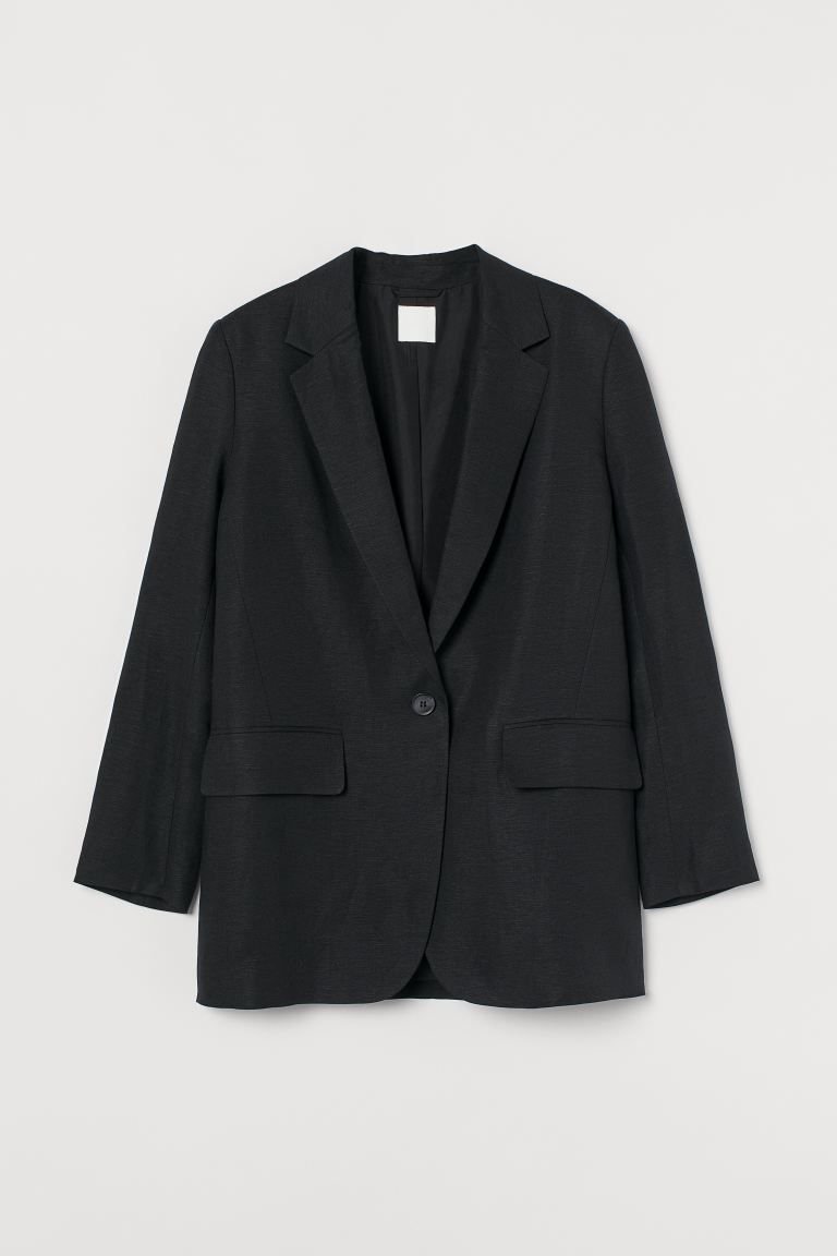 Oversized Linen-blend Jacket | H&M (US)