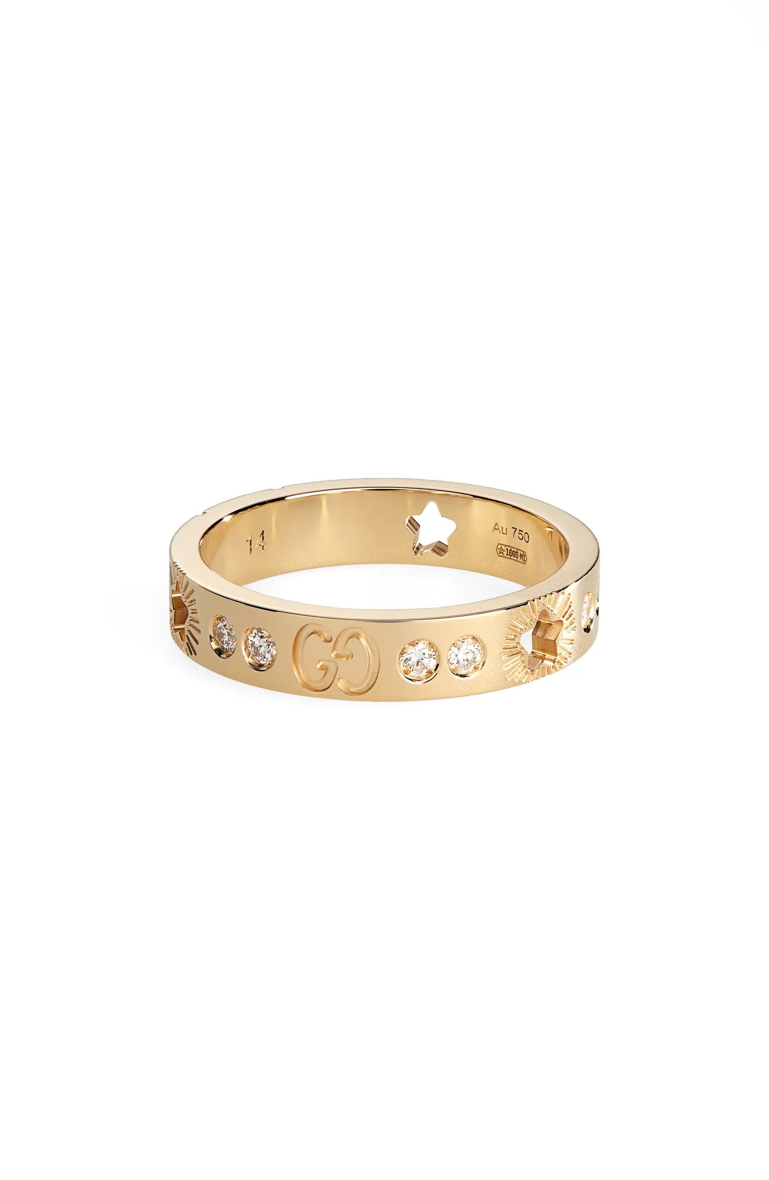 Gucci Icon Diamond Band Ring | Nordstrom | Nordstrom