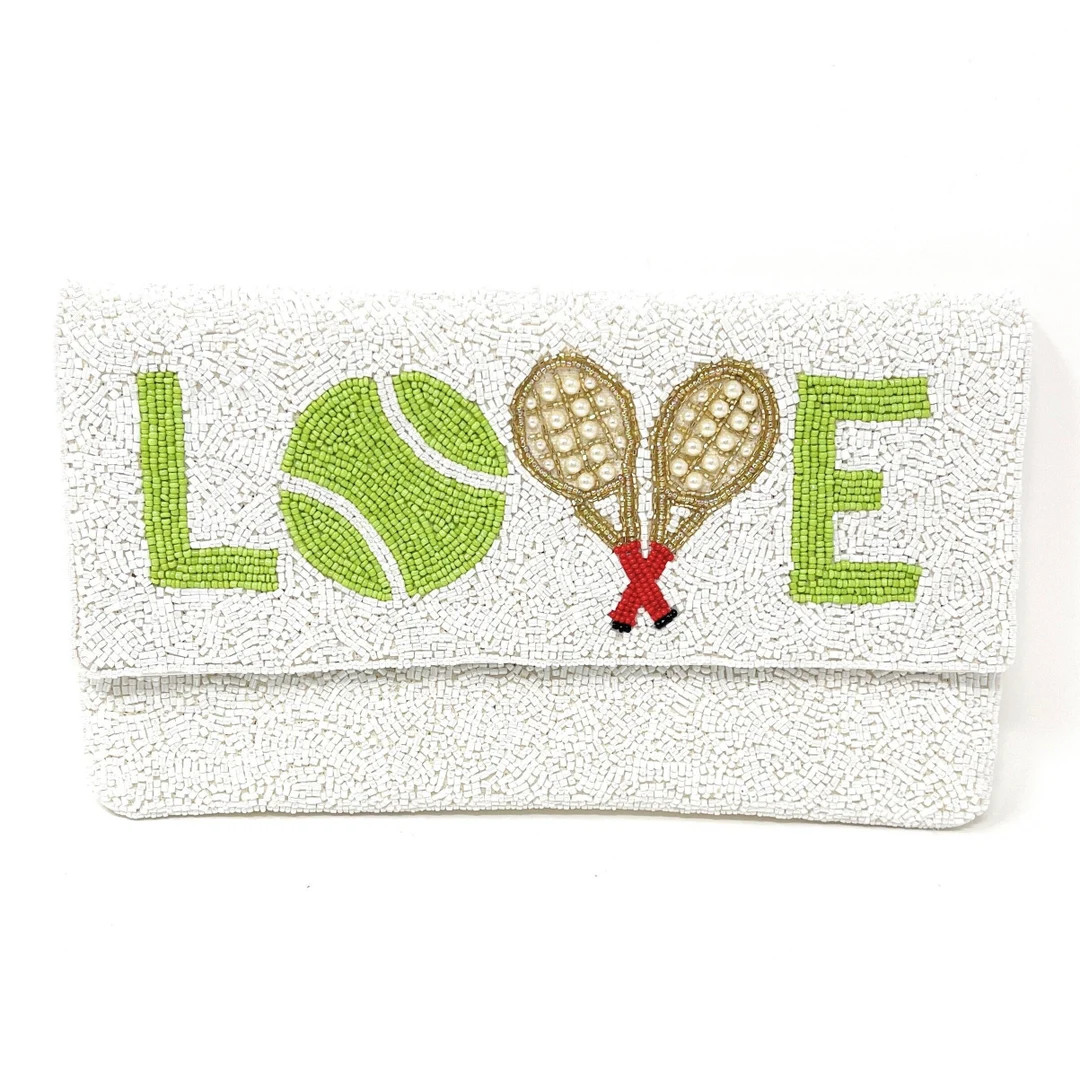 Tennis Beaded Clutch Purse, Tennis Clutch Bag, Beaded Clutch Purse, Summer Bead Purse, Tennis Bea... | Etsy (US)