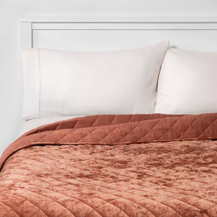 Velvet Diamond Stitch Quilt - Threshold™ | Target