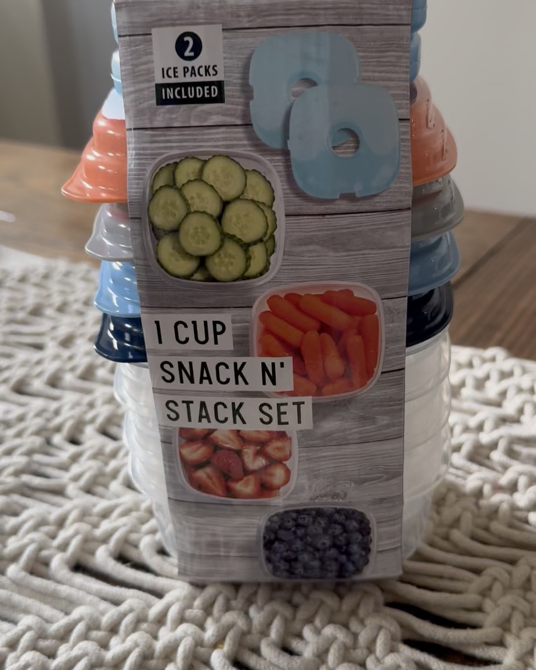 I just got these awesome containers for Brantley’s lunchbox! This is his first year he gets to pack his lunch for school, and he’s excited! He loves fruit and veggies, and I found these 1 cup containers that have built in ice packs! They are dishwasher safe-score! These will be perfect for his strawberries, grapes, carrots and cucumbers! You get four containers/lids and two reusable ice packs that fit right on the lids! #lunchcontainers #backtoschool #reusablelunchcontainers #kidsschoollunch #amazonfinds #amazonfinds for kids 