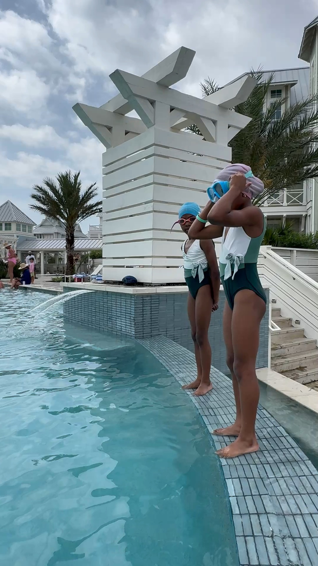 Swim caps linked here 